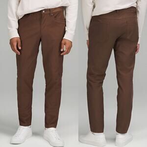 Lululemon Mens Casual Preppy ABC Slim-Fit Pants 34" Utilitech Size 30 Dark Mocha
